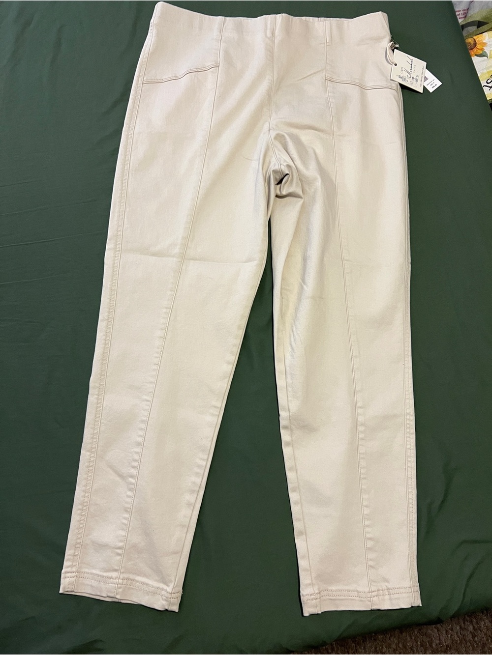 Cream Straight-Leg Pants Women’s Size 16